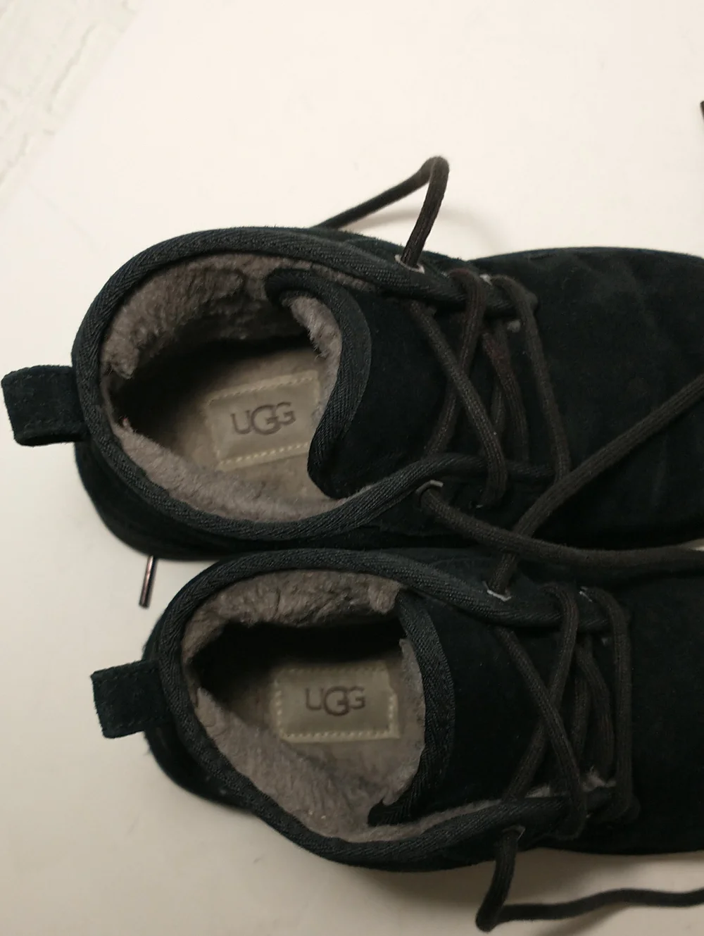 UGG Neumel Chukka Boot, Size 6, Black And Grey, Lugged Sole, Lace Up